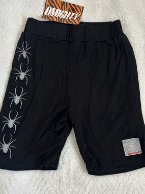 NWT Omighty. Black Biker shorts in Small